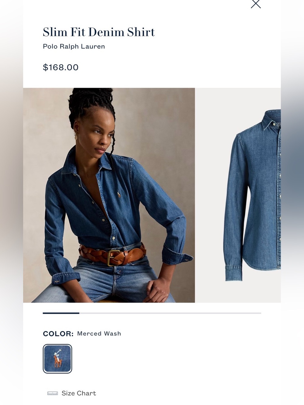 Polo by Ralph Lauren Merced Wash Denim Button-Down Shirt - Blue